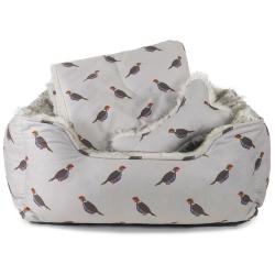 Partridge Print Bundle 3 Piece Bed, Blanket & Comfort Bone -Small/Med