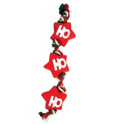 Happy Pet Holly Robin Festive Vinyl Rope Toy For Dogs